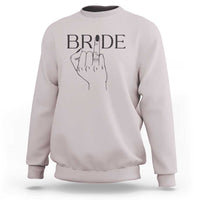 Funny Bride Sweatshirt Cute Wedding Honeymoon Finger Ring - Wonder Print Shop