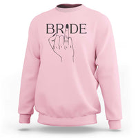 Funny Bride Sweatshirt Cute Wedding Honeymoon Finger Ring - Wonder Print Shop