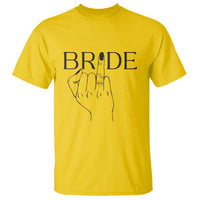 Funny Bride T Shirt Cute Wedding Honeymoon Finger Ring - Wonder Print Shop