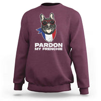 Funny Frenchie Bulldog Sweatshirt Pardon My French Pet Lover - Wonder Print Shop