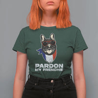 Funny Frenchie Bulldog T Shirt For Women Pardon My French Pet Lover - Wonder Print Shop