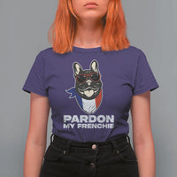 Funny Frenchie Bulldog T Shirt For Women Pardon My French Pet Lover - Wonder Print Shop