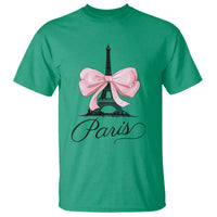 Eiffel Tower French T Shirt Paris Coquette France Pink Bow Aesthetic - Wonder Print Shop