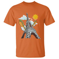 Funny French-American Heritage Month T Shirt Cute Hotdog Eiffel Tower - Wonder Print Shop