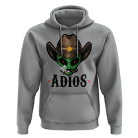 Funny Alien Cowboy Hoodie Adios Westen Life Country Hat - Wonder Print Shop