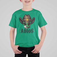 Funny Alien Cowboy T Shirt For Kid Adios Westen Life Country Hat - Wonder Print Shop