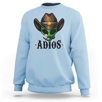 Funny Alien Cowboy Sweatshirt Adios Westen Life Country Hat - Wonder Print Shop
