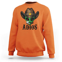 Funny Alien Cowboy Sweatshirt Adios Westen Life Country Hat - Wonder Print Shop