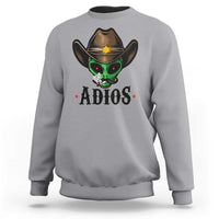 Funny Alien Cowboy Sweatshirt Adios Westen Life Country Hat - Wonder Print Shop