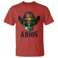 Funny Alien Cowboy T Shirt Adios Westen Life Country Hat - Wonder Print Shop