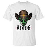 Funny Alien Cowboy T Shirt Adios Westen Life Country Hat - Wonder Print Shop