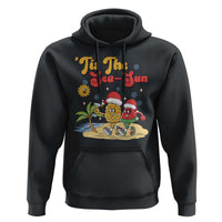Funny Christmas In July Hoodie Tis The Sea Sun Retro Tropical Pineapple Watermelon - Wonder Print Shop