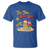 Funny Christmas In July T Shirt Tis The Sea Sun Retro Tropical Pineapple Watermelon - Wonder Print Shop