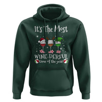 Funny Christmas In July Hoodie It's The Most Winederful Time Of The Year Wine Glasses Flower - Wonder Print Shop
