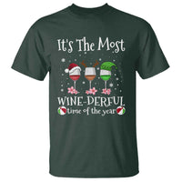 Funny Christmas In July T Shirt It's The Most Winederful Time Of The Year Wine Glasses Flower - Wonder Print Shop