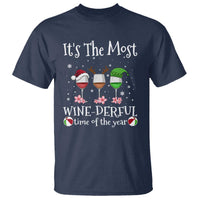 Funny Christmas In July T Shirt It's The Most Winederful Time Of The Year Wine Glasses Flower - Wonder Print Shop