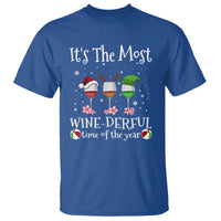 Funny Christmas In July T Shirt It's The Most Winederful Time Of The Year Wine Glasses Flower - Wonder Print Shop