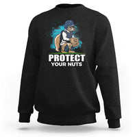 Funny Baseball Squirrel Sweatshirt Protect Your Nuts Catcher - Wonder Print Shop
