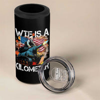 Funny WTF Is A Kilometer 4 in 1 Can Cooler Tumbler Patriotic American Freedom George Washington - Wonder Print Shop