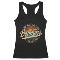 Boomers The Man The Myth The Legend Racerback Tank Top Retro Baby Boomers Generation - Wonder Print Shop