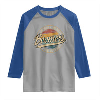 Boomers The Man The Myth The Legend Raglan Shirt Retro Baby Boomers Generation - Wonder Print Shop