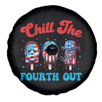 Funny Chill The Fourth Out Spare Tire Cover 4th of July Horror Movie Popsicle Mask USA Flag - Wonder Print Shop