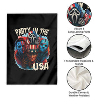 Funny Creepy 4th Of July Party In The USA Garden Flag 4th Of July Horror Movie Independence Day - Wonder Print Shop
