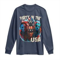 Funny Creepy 4th Of July Party In The USA Long Sleeve Shirt 4th Of July Horror Movie Independence Day - Wonder Print Shop