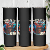 Funny Creepy 4th Of July Party In The USA Skinny Tumbler 4th Of July Horror Movie Independence Day - Wonder Print Shop