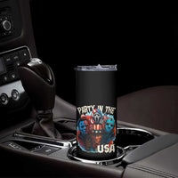 Funny Creepy 4th Of July Party In The USA Skinny Tumbler 4th Of July Horror Movie Independence Day - Wonder Print Shop