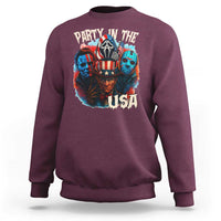 Funny Creepy 4th Of July Party In The USA Sweatshirt 4th Of July Horror Movie Independence Day - Wonder Print Shop