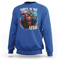 Funny Creepy 4th Of July Party In The USA Sweatshirt 4th Of July Horror Movie Independence Day - Wonder Print Shop