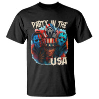Funny Creepy 4th Of July Party In The USA T Shirt 4th Of July Horror Movie Independence Day - Wonder Print Shop