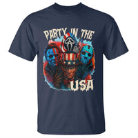 Funny Creepy 4th Of July Party In The USA T Shirt 4th Of July Horror Movie Independence Day - Wonder Print Shop