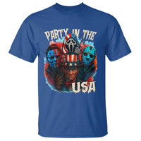 Funny Creepy 4th Of July Party In The USA T Shirt 4th Of July Horror Movie Independence Day - Wonder Print Shop