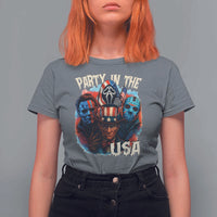 Funny Creepy 4th Of July Party In The USA T Shirt For Women 4th Of July Horror Movie Independence Day - Wonder Print Shop