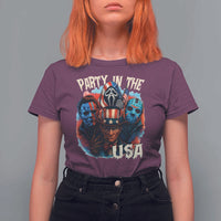 Funny Creepy 4th Of July Party In The USA T Shirt For Women 4th Of July Horror Movie Independence Day - Wonder Print Shop