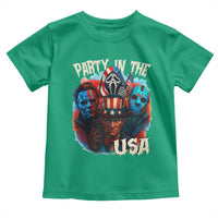 Funny Creepy 4th Of July Party In The USA Toddler T Shirt 4th Of July Horror Movie Independence Day - Wonder Print Shop