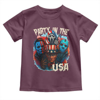 Funny Creepy 4th Of July Party In The USA Toddler T Shirt 4th Of July Horror Movie Independence Day - Wonder Print Shop