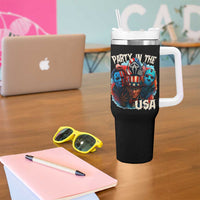 Funny Creepy 4th Of July Party In The USA Tumbler With Handle 4th Of July Horror Movie Independence Day - Wonder Print Shop