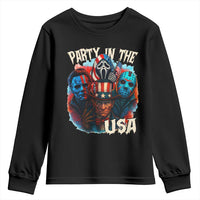 Funny Creepy 4th Of July Party In The USA Youth Sweatshirt 4th Of July Horror Movie Independence Day - Wonder Print Shop