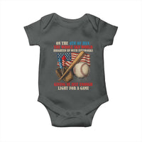 Funny 4th Of July Baseball Baby Onesie The Whole Sky Would Brighten Up With Fireworks Giving Us Light For A Game - Wonder Print Shop