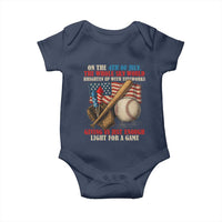 Funny 4th Of July Baseball Baby Onesie The Whole Sky Would Brighten Up With Fireworks Giving Us Light For A Game - Wonder Print Shop