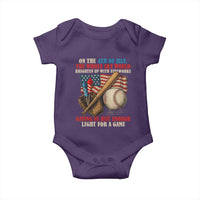 Funny 4th Of July Baseball Baby Onesie The Whole Sky Would Brighten Up With Fireworks Giving Us Light For A Game - Wonder Print Shop