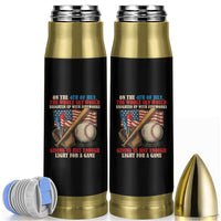 Funny 4th Of July Baseball Bullet Tumbler The Whole Sky Would Brighten Up With Fireworks Giving Us Light For A Game - Wonder Print Shop
