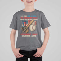 Funny 4th Of July Baseball T Shirt For Kid The Whole Sky Would Brighten Up With Fireworks Giving Us Light For A Game - Wonder Print Shop
