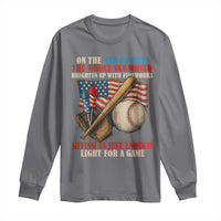 Funny 4th Of July Baseball Long Sleeve Shirt The Whole Sky Would Brighten Up With Fireworks Giving Us Light For A Game - Wonder Print Shop