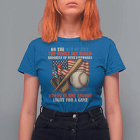 Funny 4th Of July Baseball T Shirt For Women The Whole Sky Would Brighten Up With Fireworks Giving Us Light For A Game - Wonder Print Shop