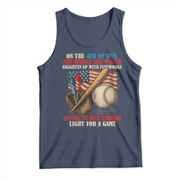 Funny 4th Of July Baseball Tank Top The Whole Sky Would Brighten Up With Fireworks Giving Us Light For A Game - Wonder Print Shop