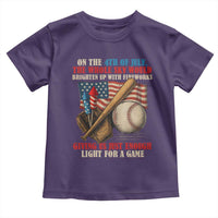 Funny 4th Of July Baseball Toddler T Shirt The Whole Sky Would Brighten Up With Fireworks Giving Us Light For A Game - Wonder Print Shop
